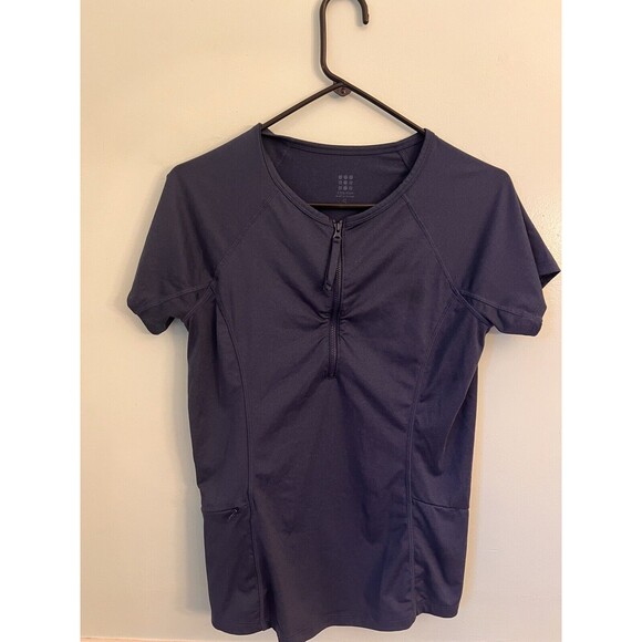Title Nine Sunbuster 1/2 Zip Short Sleeve Sun Shirt Women’s Size S Blue - Picture 1 of 5